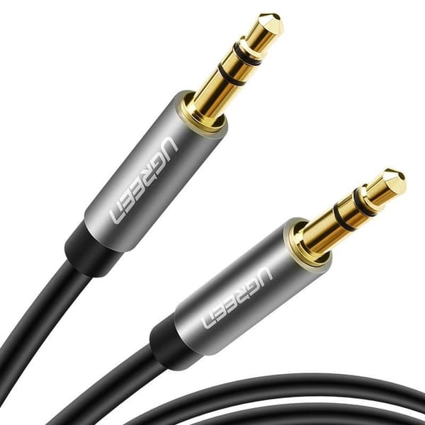 CABLU audio Ugreen, "AV119" stereo (3.5 mm jack T/T), conectori auriti, 1m, negru "10733" (timbru verde 0.18 lei) - 6957303817337
