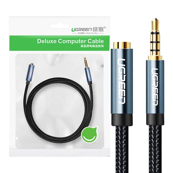 CABLU audio Ugreen, "AV118" stereo 3.5 mm jack (T) la 3.5 mm jack (M),conectori auriti, braided , 1.5 m, negru "40674" (timbru verde 0.18 lei) - 69573