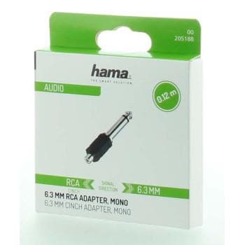 Audio Adapter HAMA RCA socket - 6.3 mm mono jack plug