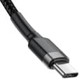 Miniatyrbillede 2 af 2: Baseus Cafule USB kabel 1 m USB C Sort, Grå
