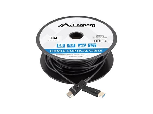 LANBERG HDMI KABEL M/M V2.1 40M 8K OPTISK AOC