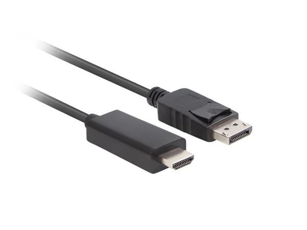Lanberg CA-DPHD-11CC-0050-BK kabel kønsskifter DisplayPort HDMI Sort