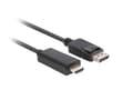 Miniatyrbillede 3 af 3: Lanberg CA-DPHD-11CC-0030-BK kabel kønsskifter DisplayPort HDMI Sort