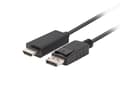 Miniatyrbillede 2 af 3: Lanberg CA-DPHD-11CC-0030-BK kabel kønsskifter DisplayPort HDMI Sort