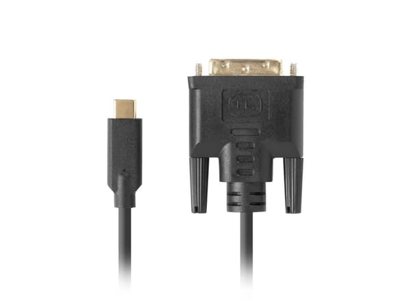 Lanberg CA-CMDV-10CU-0018-BK videokabeladapter 1,8 m USB Type-C DVI-D Svart