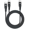 Miniatyrbillede 1 af 2: USB-C - 2x USB-C kabel 100W PD 1,3m Sort