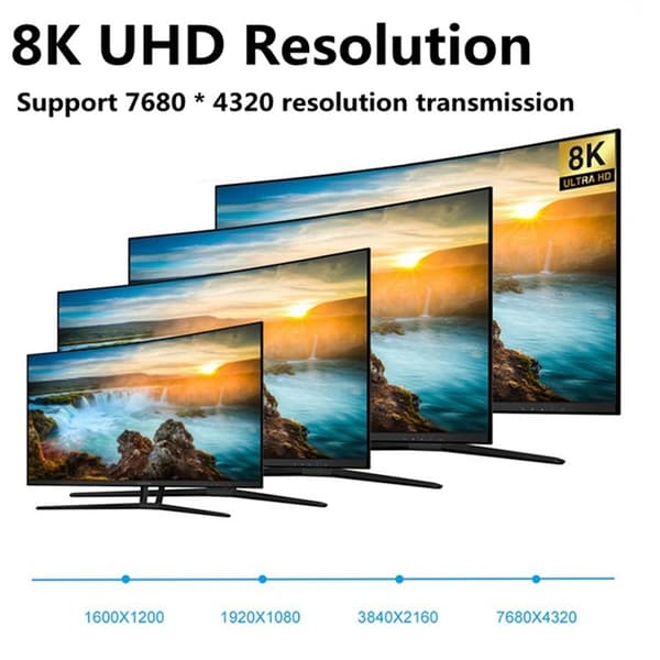 Guldpläterad DP-kabel, 32.4 Gbps, 8k@60H