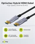 Miniatyrbild 3 av 11: Optisk hybrid HDMI™-kabel med ultrahög hastighet och Ethernet (AOC)
