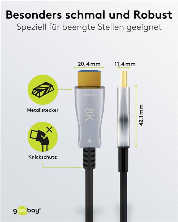 Ultra High Speed Optical Hybrid HDMI™-kabel med Ethernet (AOC) (8K/@60Hz)