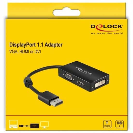 Delock Till Vga/hdmi/dvi-adapter Displayport Svart