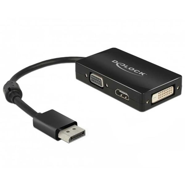 Delock Till Vga/hdmi/dvi-adapter Displayport Svart