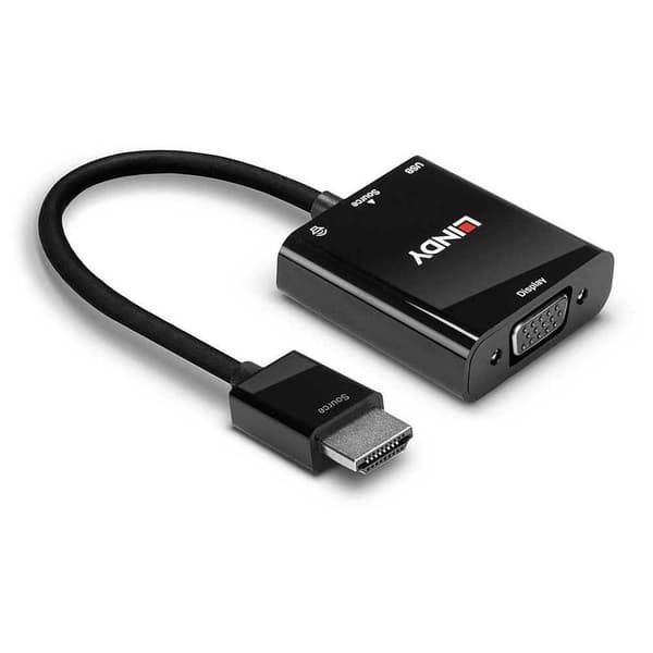 Lindy Hdmi Til Adapter Vga Audio Sort