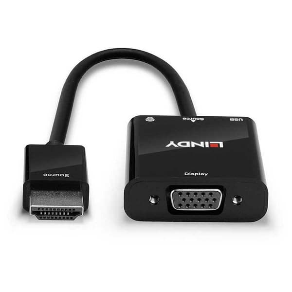Lindy Hdmi Til Adapter Vga Audio Sort