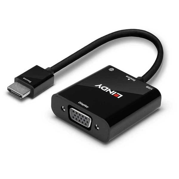 Lindy Hdmi Til Adapter Vga Audio Sort
