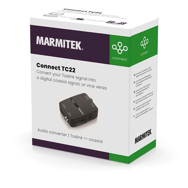 Marmitek Connect Tc22 Audio Converter Toslink Coaxial Sort