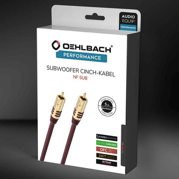 Oehlbach Subwoofer Cinch Kabel D1c20533 3 M Rød