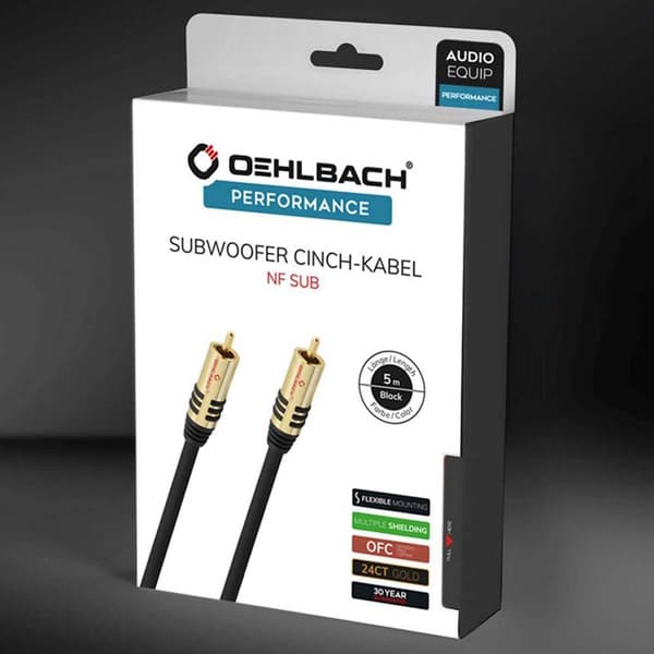 Oehlbach Subwoofer Cinch Kabel D1c21538 8 M Sort