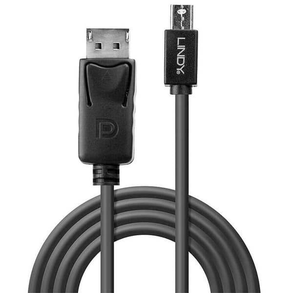 Lindy 5 Mini Displayport 1.4 Displayport Til Mini Displayport 1.4 Kabel Sort