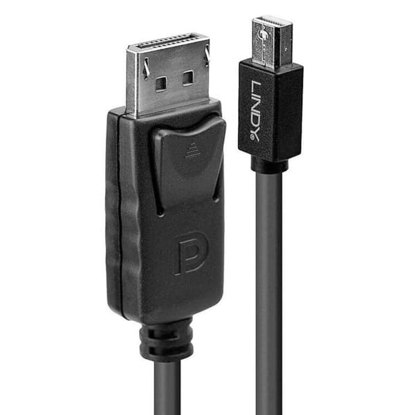 Lindy 5 Mini Displayport 1.4 Displayport Til Mini Displayport 1.4 Kabel Sort