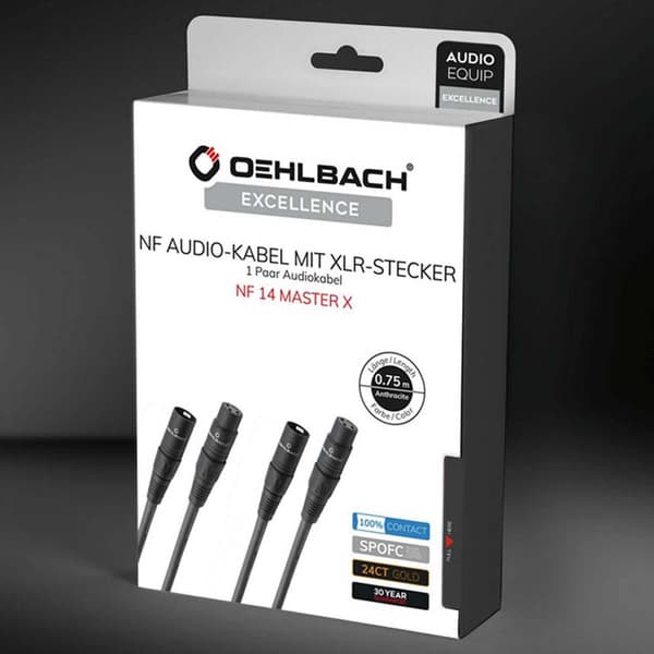 Oehlbach Xlr Analog Lydkabel D1c2082 4 M 2 Enheder Sort