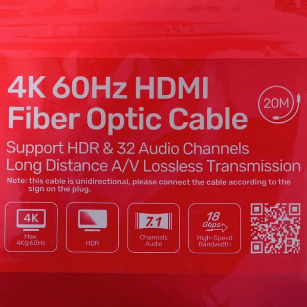 UNITEK OPTISK HDMI KABEL HDMI 2.0 AOC 4K 60HZ 20M