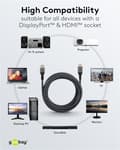 Miniatyrbilde 8 av 11: DisplayPort™ til HDMI™-kabel, 4K ved 60 Hz