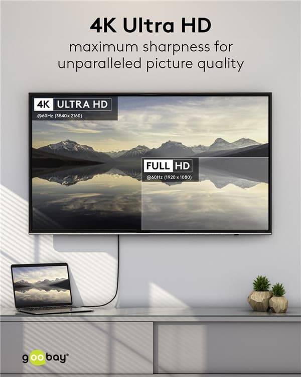 DisplayPort™ til HDMI™-kabel, 4K ved 60 Hz