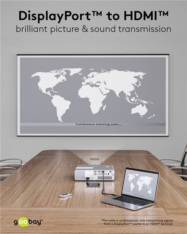 DisplayPort™ til HDMI™-kabel, 4K ved 60 Hz