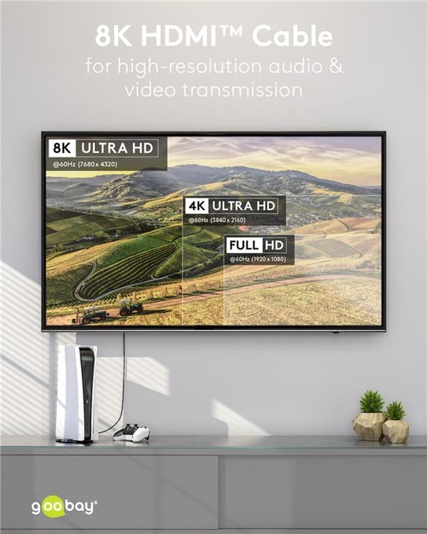 Ultra høyhastighets HDMI™-kabel (8K@60Hz)