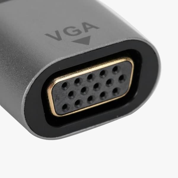 Typ C till Vga Adapter - Qiilu - Video Converter - 1080P Output - Windows / Android Support