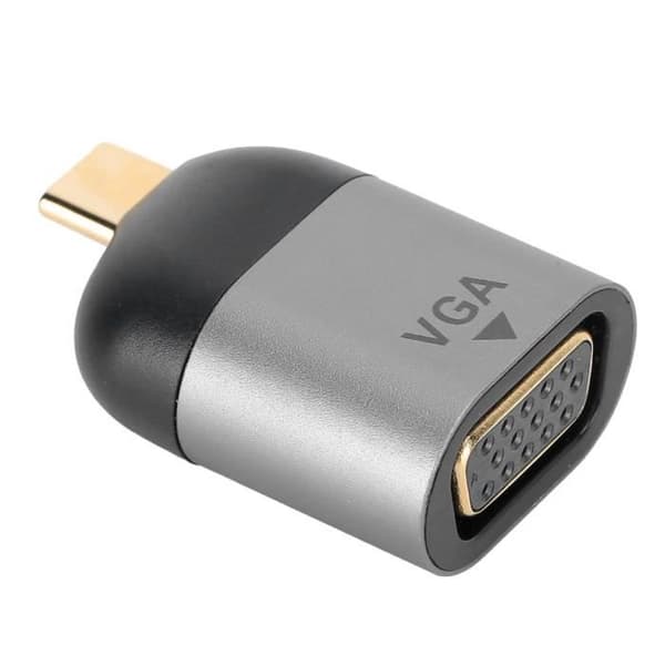 Typ C till Vga Adapter - Qiilu - Video Converter - 1080P Output - Windows / Android Support