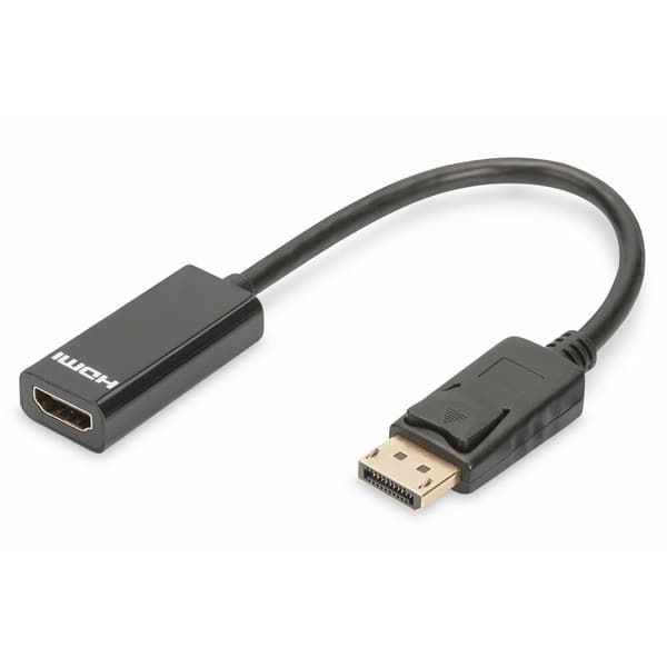 DisplayPort till HDMI Adapter Digitus AK-340400-001-S Svart 15 cm