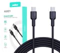 Miniatyrbild 1 av 9: AUKEY CB-NCC1 USB-C Typ-C Strömförsörjning PD 60W 3A 1m Nylon Svart