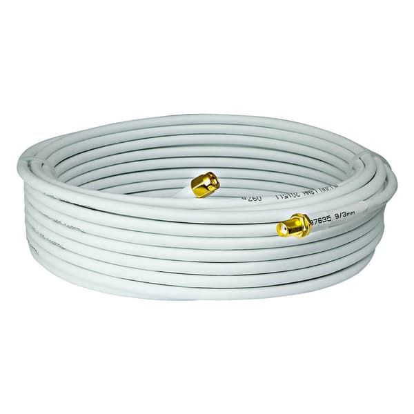 Kabel SM-02 SMA-SMA Hann-Hunn 10,0m Hvit