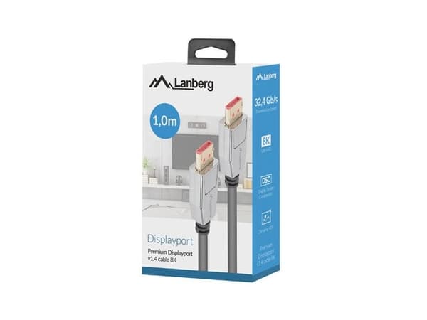 DisplayPort Kabel Premium 8K Svart 1 Meter