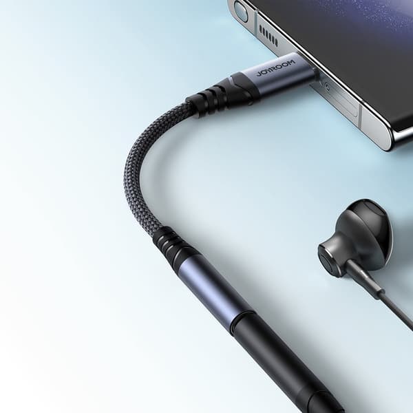 Joyroom Äänisovitin USB-C - 3,5 mm - Musta