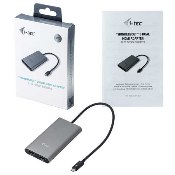 I-tec Thunterbolt 3 Dual Hdmi Hopeinen