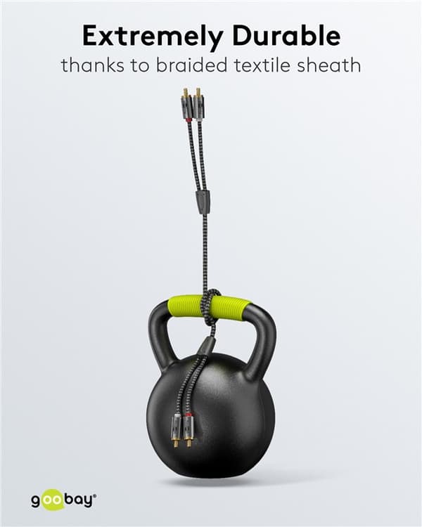 Stereo RCA-kabel, 0,5 m