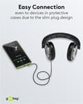 Miniatyrbillede 7 af 11: Audiotilslutningskabel AUX, 3,5 mm stereo, 90°, 0,5 m