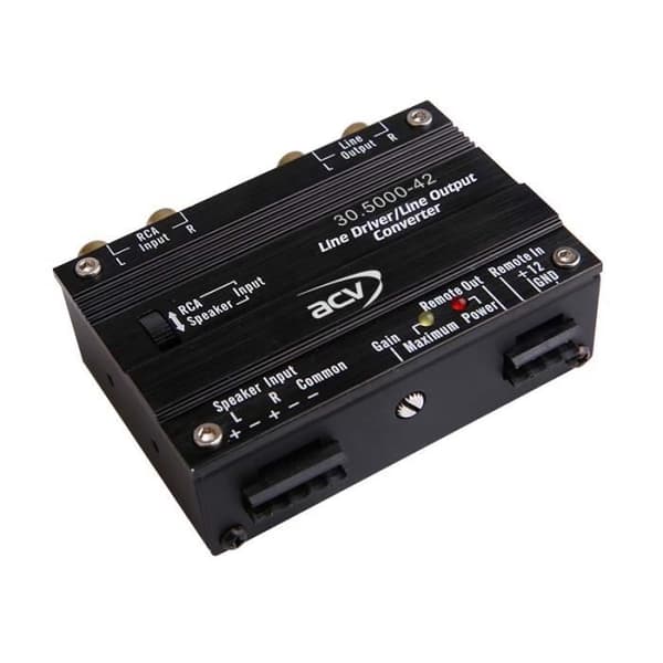 Högnivåadapter 2 kanaler - ACV - Svart
