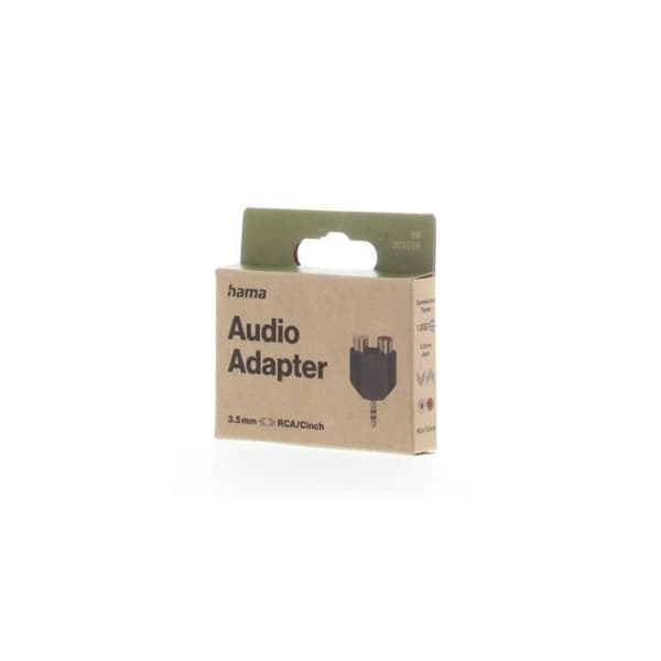 Ljudadapter - HAMA - 3,5 mm stereojack hane - 2 RCA-honkontakter