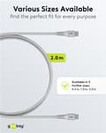 Miniatyrbilde 6 av 11: USB-C™ supermyk tekstilkabel med metallkontakter, 2 m, hvit