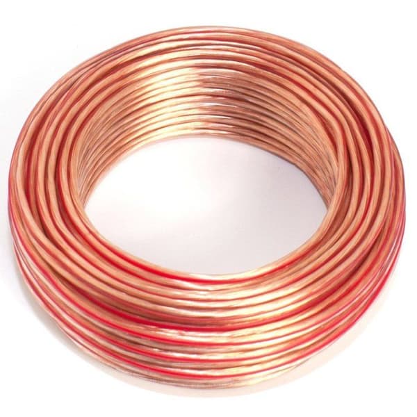 Seki - 311964 - Högtalarkabel 2 x 0,75 mm - Transparent - 10 m kabel - CCA - Ljudkabel - Box