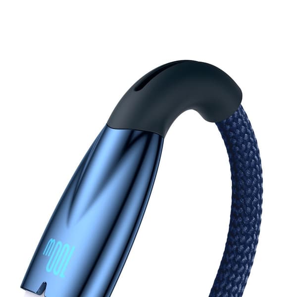 Glimmer USB-A - USB-C hurtigopladningskabel 1m - blå