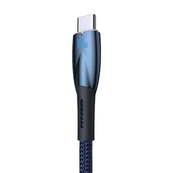 Glimmer USB-A - USB-C hurtigopladningskabel 1m - blå