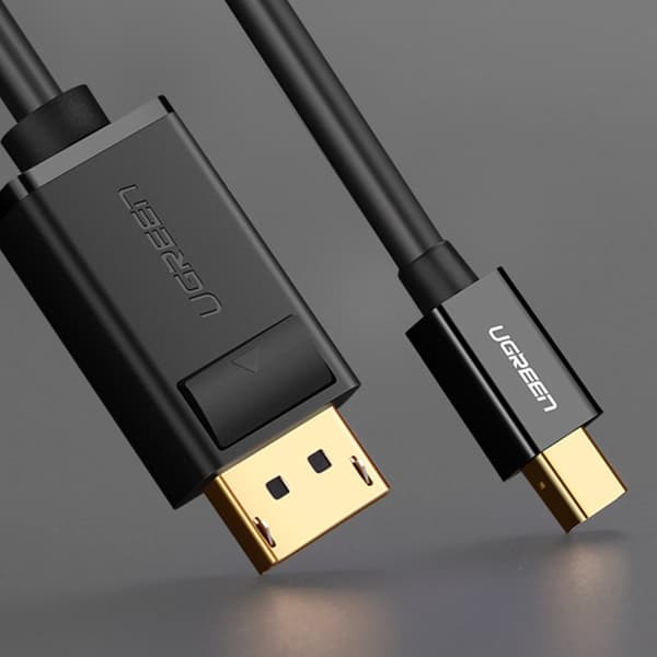 Kabel Mini DisplayPort - DisplayPort 2K 4K 1,5m sort