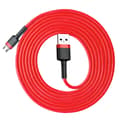 Miniatyrbild 2 av 6: Slitstark flexibel kabel USB microUSB-kabel 1,5A 2M röd