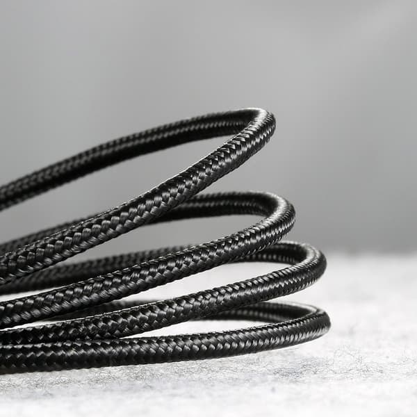 Slitstark flexibel kabel USB microUSB-kabel 1,5A 2M svart och röd