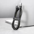 Miniatyrbillede 5 af 6: Holdbart fleksibelt kabel USB-C QC3.0 2A 2M sort og grå