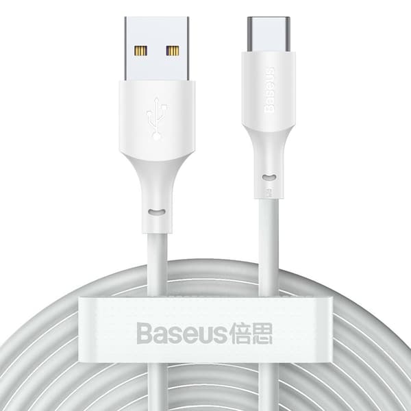 2x USB-kabel USB-C snabbladdning Strömleverans Snabbladdning 40 W 5 A 1,5 m vit